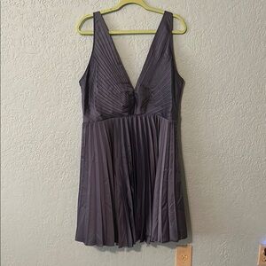 Elegant Blue Pleated Dress